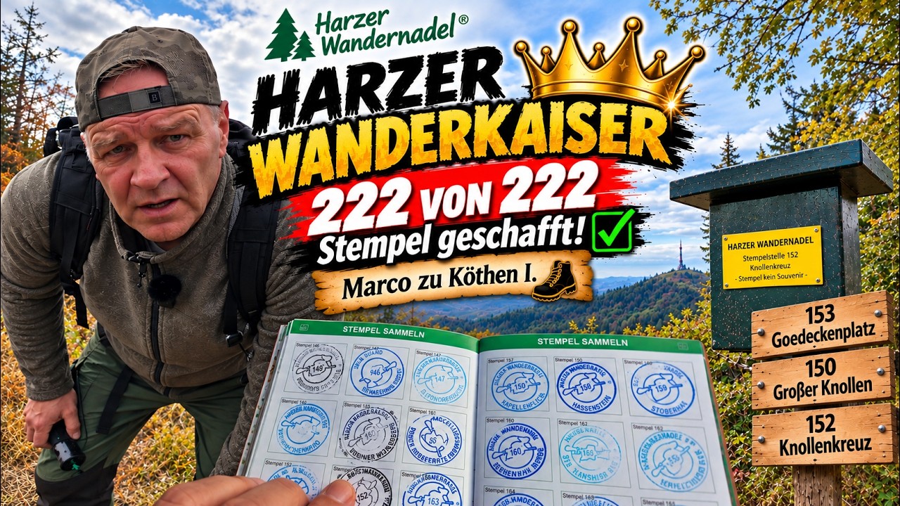 Original-Thumbnail: 18 km zur Kaiserwürde 👑 Die letzten 3 Stempel der Harzer Wandernadel
