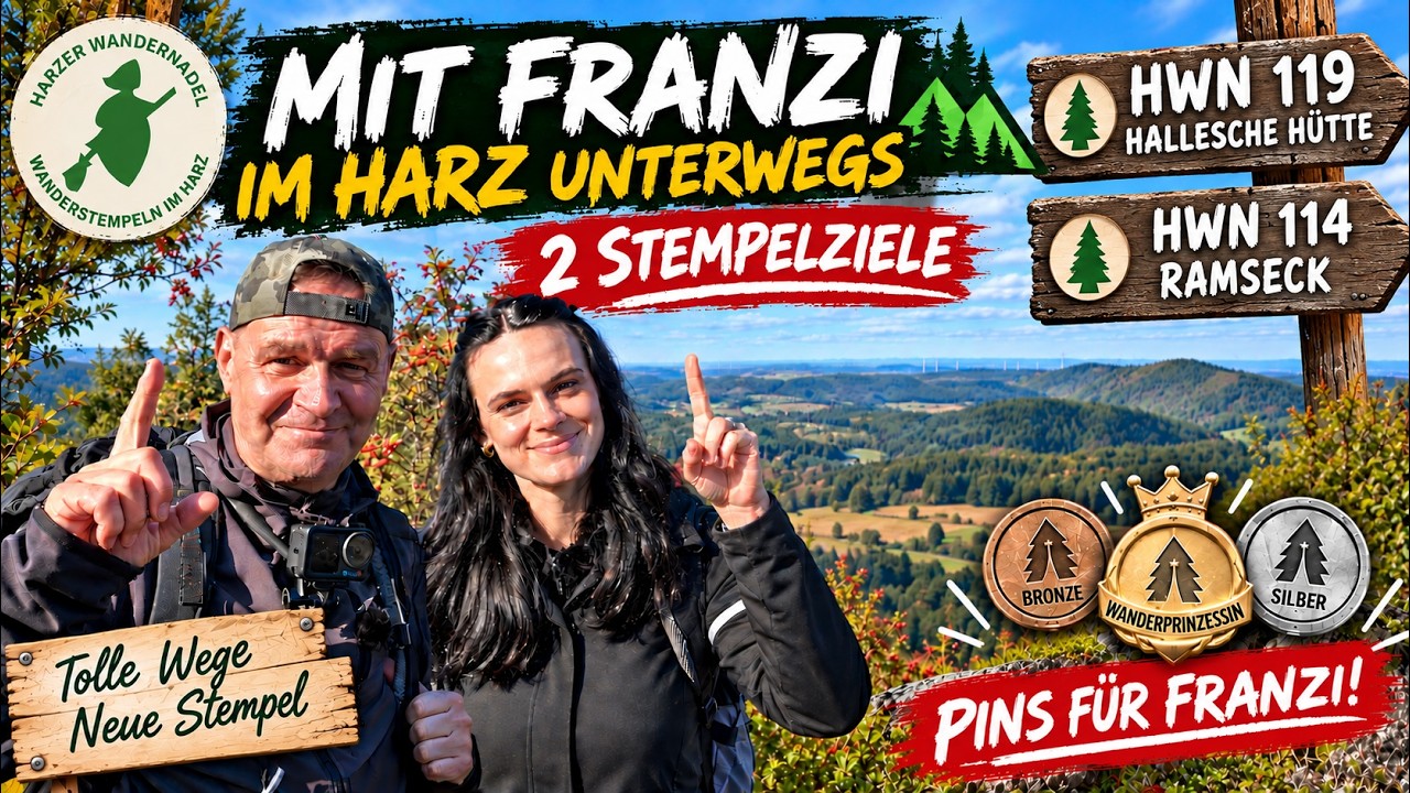Original-Thumbnail: 2 Stempelziele & große Überraschung für Franzi 🥾| HWN 119 & 114 im Harz