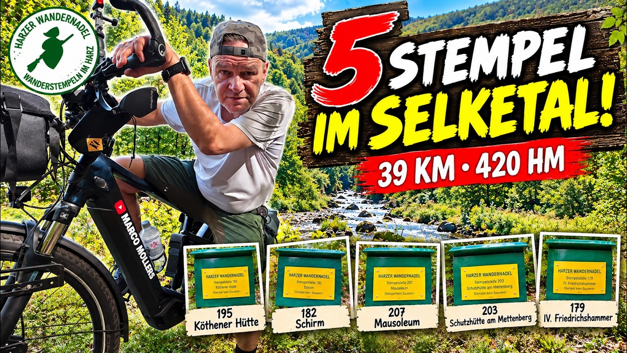 Original-Thumbnail: 39 km durch das Selketal 🚴 5 Stempel der Harzer Wandernadel mit dem E-Bike!